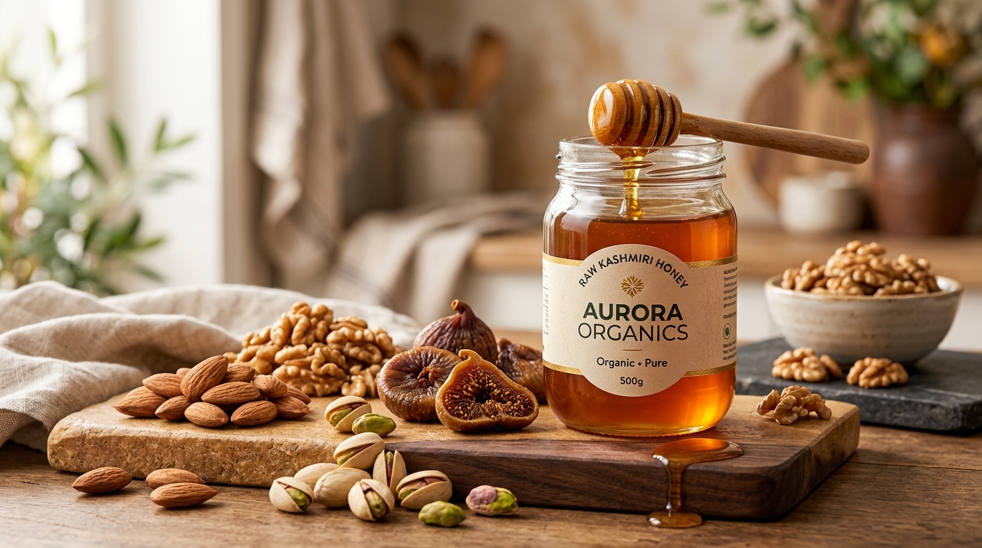 Premium Dry Fruits and Pure Raw Honey Collection